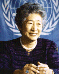 Sadaka Ogata, UN High Commissioner for Refugees from 1991-2000